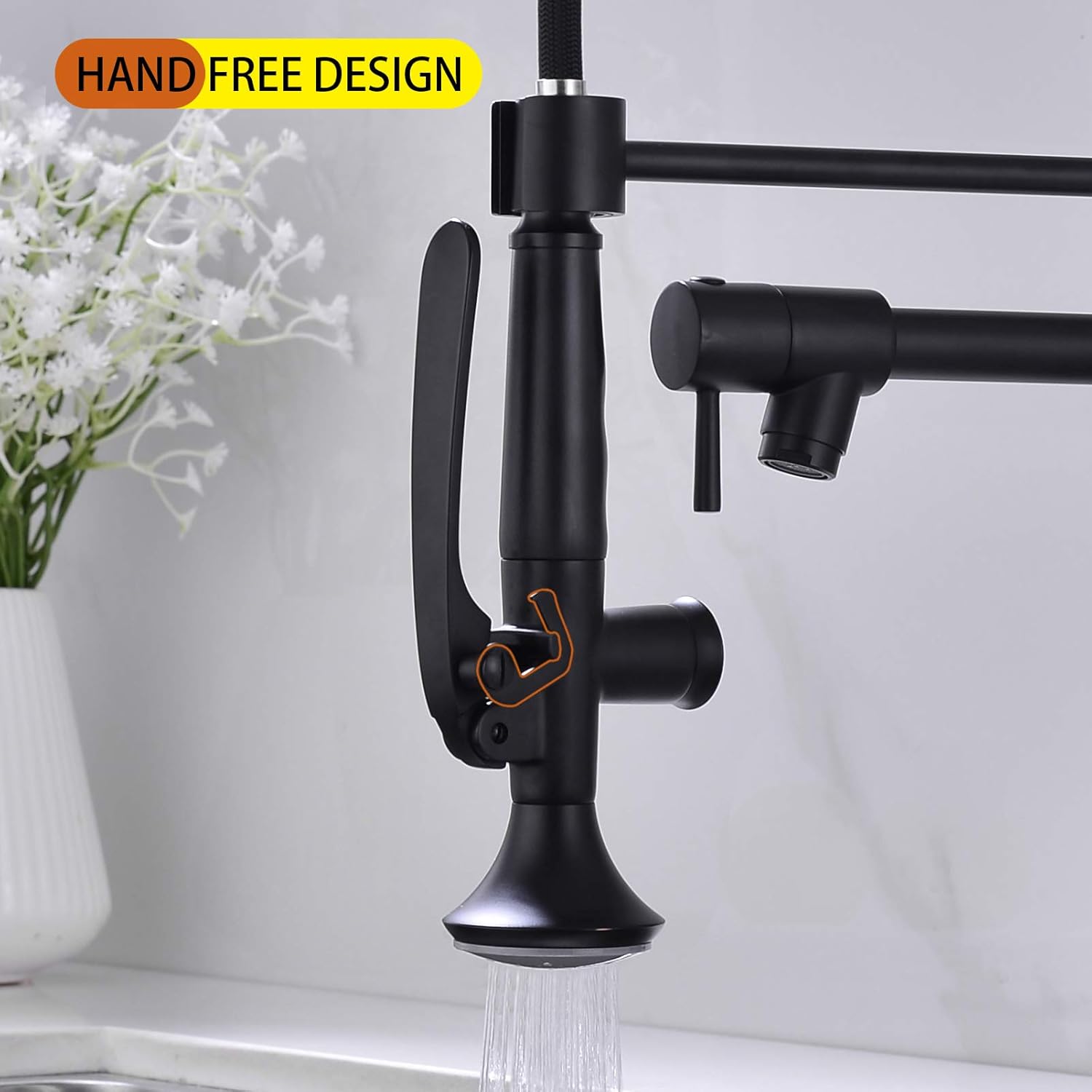 Bеѕt Sеllеr Avola Kitchen Faucet, Drinking Water Kitchen Sink Faucet, Handsfree Design Matte Black Kitchen Faucet with Sprayer, 360 Degree Swivel Pull Down Kitchen Faucet