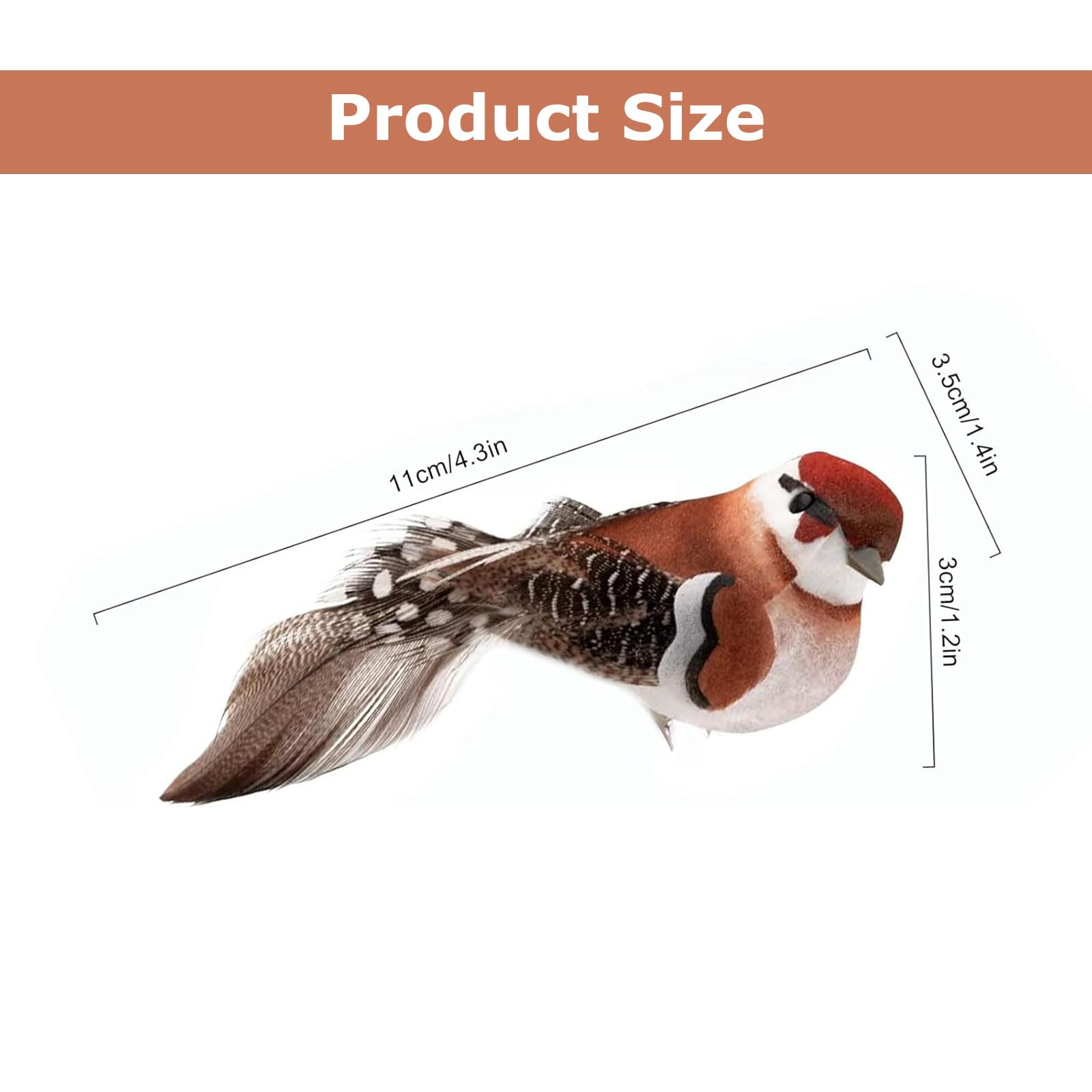 5 Uccelli Finti Decorativi Con Clip - Decorazioni Giardino E Casa - Foto 2