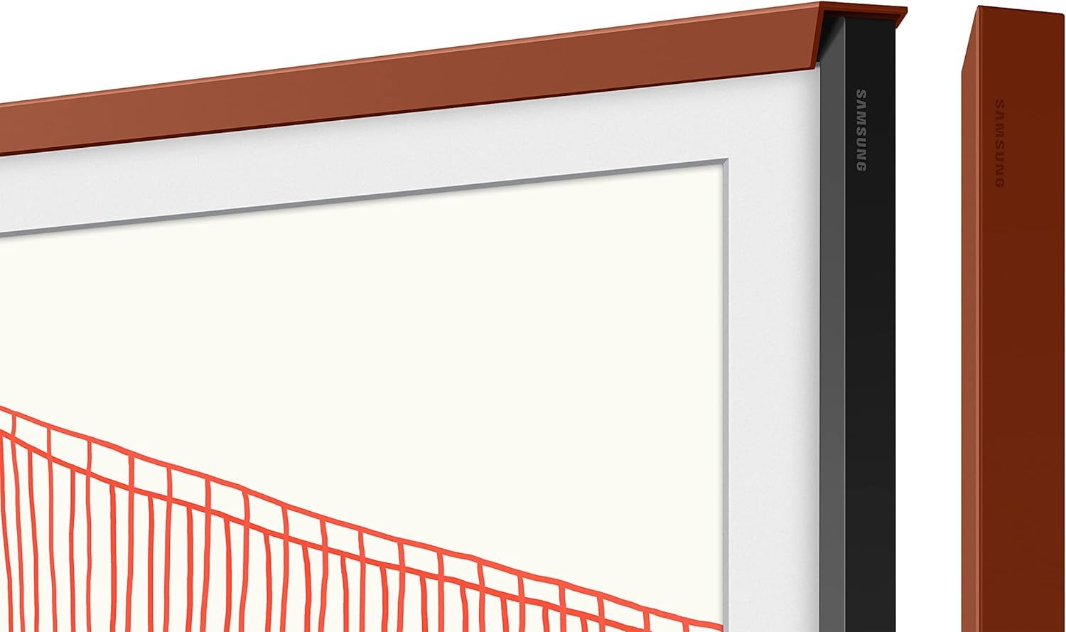 SAMSUNG 55-inch The Frame Customizable - Beveled Brick Red (VG-SCFA55TRCZA, 2021 Model)