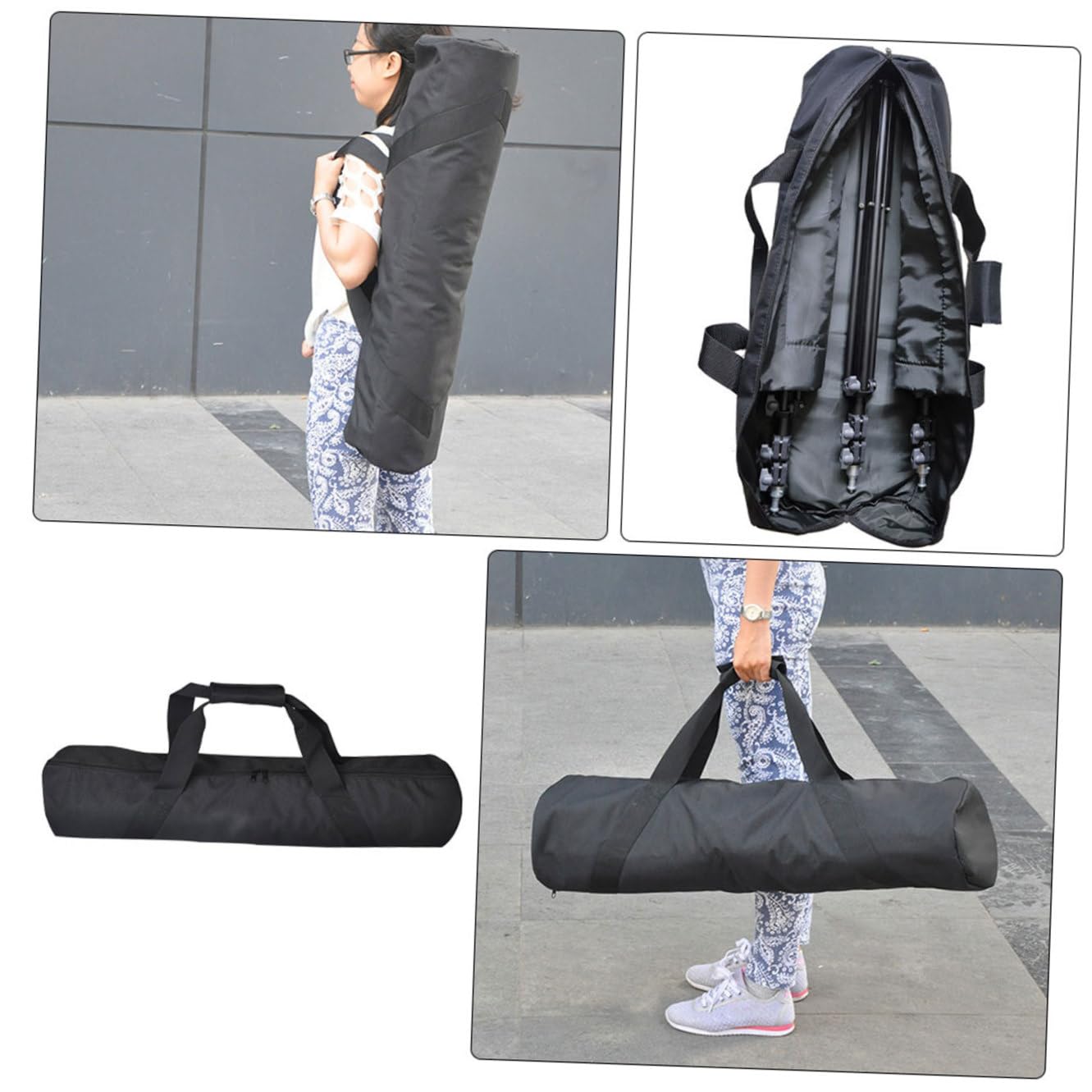 Borsa Portatile Oxford Tracolla Nero Imbottita per Treppiede Spugna Strato di Integrato Antiurto per Uso Fotografico e Outdoor