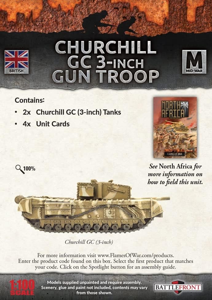 Miniatura 2 de Flames of War British Churchill GC - Tropa de cañón (guerra media) BBX67