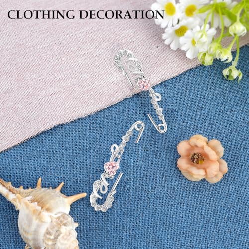 Image of Rhinestone Brooch Pins,Safety Pins for Clothes,Brooch Pins for Women,Pins for Bags,Decorative Pins