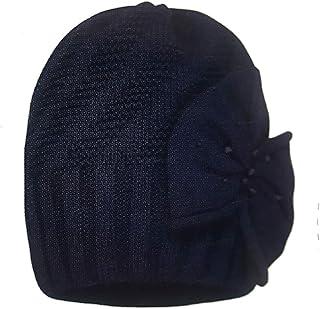 Cappello Bambina Lana Fiocco con Applicazione di Strass Blu - RO 83/00