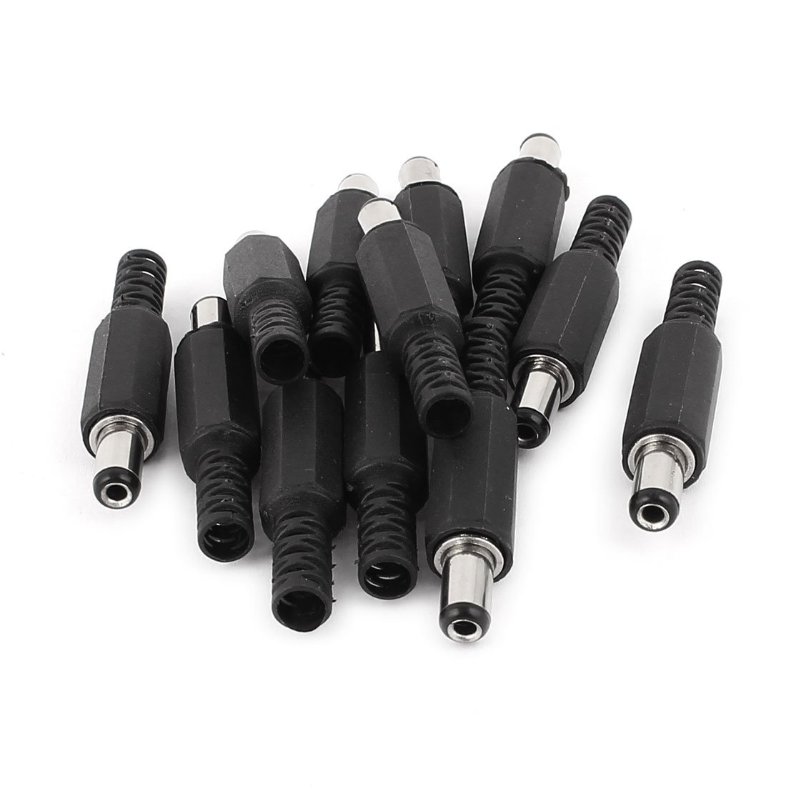 uxcell 5.5x2.1mm DC Male Connector Power Supply Ends Solder Adapter DIY DC Barrel Connectors Replacement 12pcs