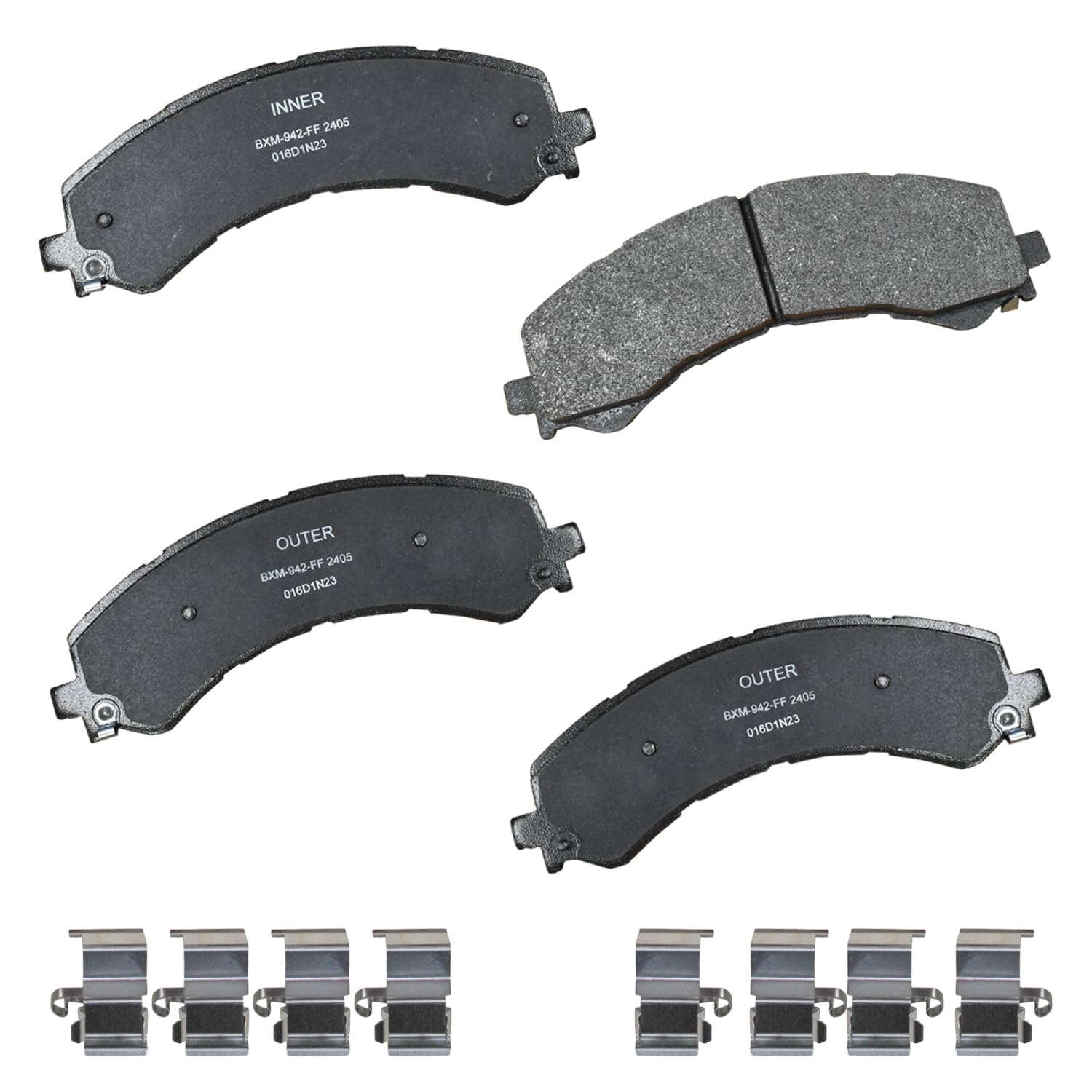 Bendix Premium SBM2405 Semi-Metallic Rear Brake Pads for Chevrolet Express 3500 2023-2021, Express 4500 2023-2022, GMC Savana 2500 2021, Savana 3500 2023-2021, Savana 4500 2022-2021