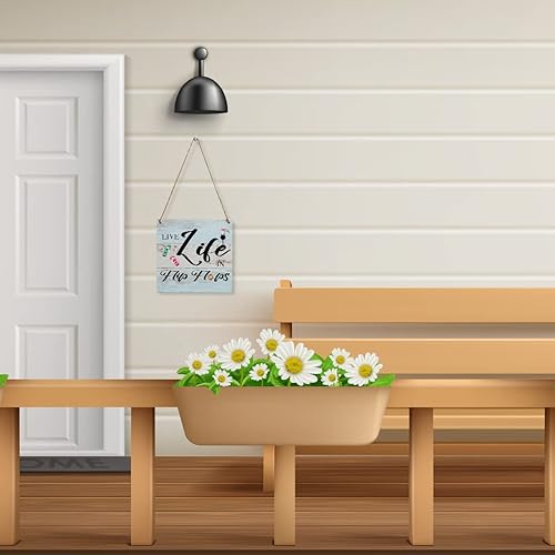 Miniatura 5 de HTBIG Letrero de madera rústico con diseño de tortuga marina, decoración de pared colgante de madera para el hogar al aire libre, 7.1 x 7.1