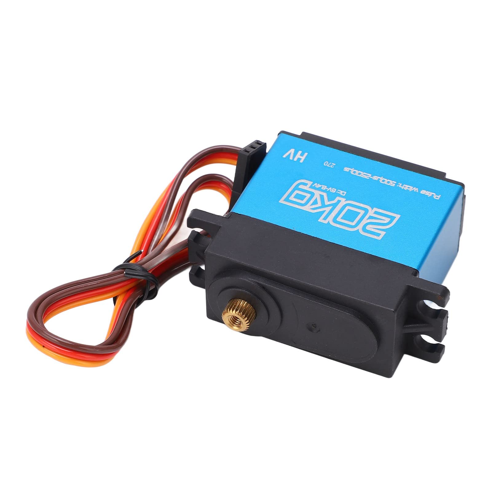 20 kg Servo RC digital de alto par con engranaje de metal para coches RC a escala 1/10 1/12 Robots y barcos Carcasa de aluminio 40 x 20 x 40 5 mm Paquete de 4