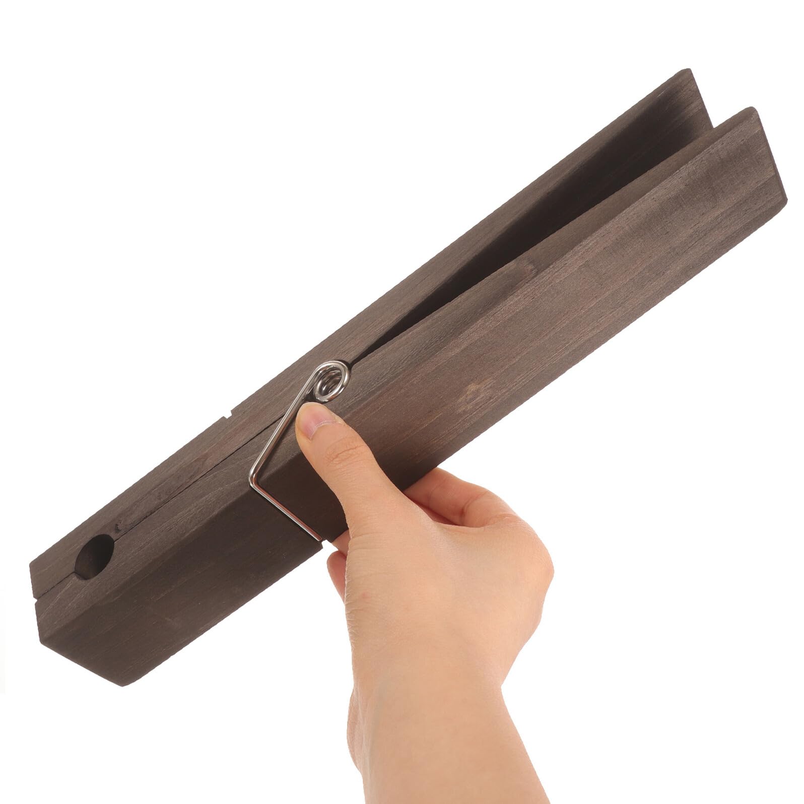 Toallero Rústico Gigante de Madera 30 CM 2 Pinzas para Ropa y Toallas Gancho de Pared Decorativo para Baño y Lavandería Soporte Resistente para Colgar Textiles Gruesos
