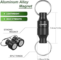 Vista 3 de LIXADA Soporte de liberación de red magnética para pesca Zinger Retractores de red de pesca con mosca, clip magnético, conector de red de aterrizaje