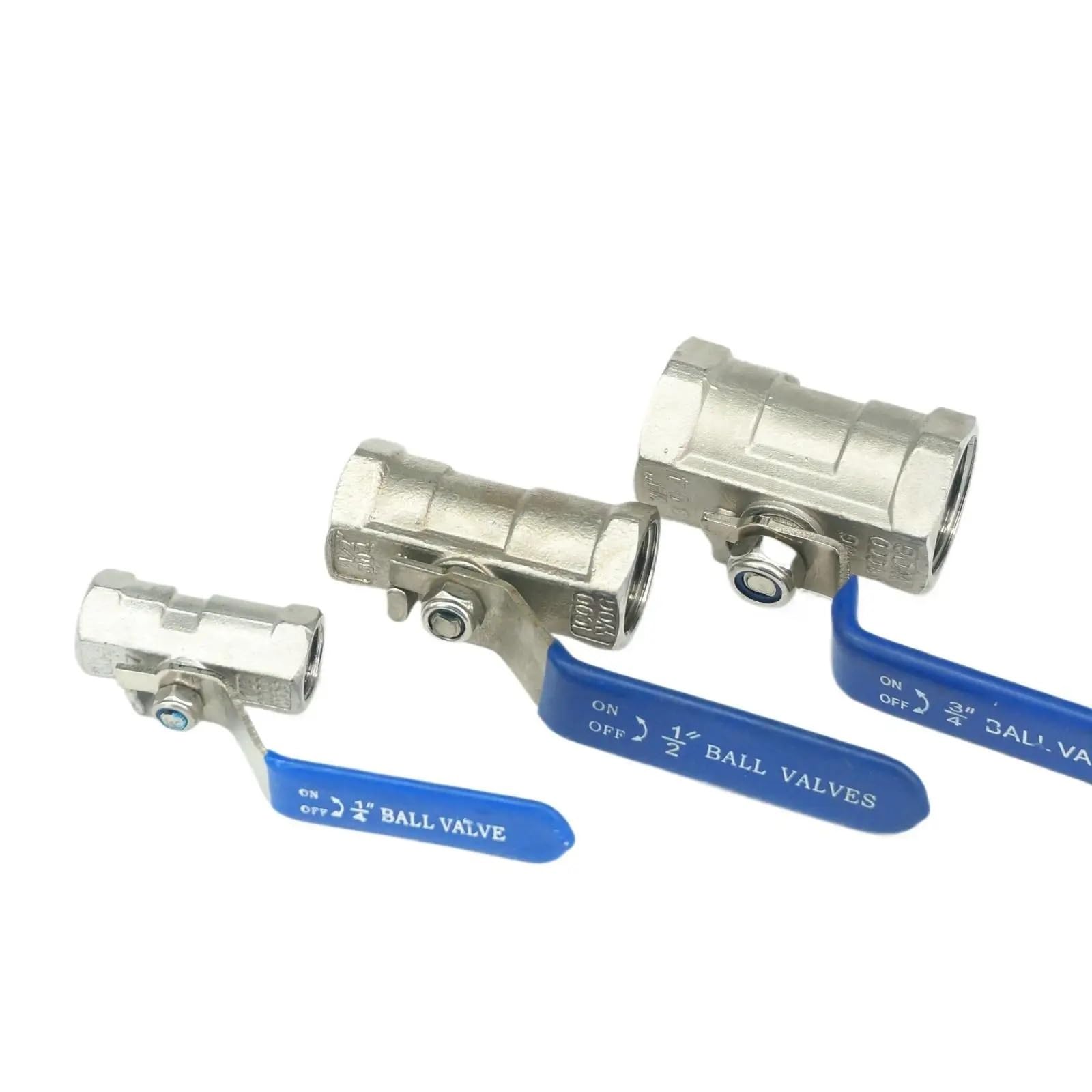 Válvula de bola de acero inoxidable 304 de 3/8 pulgadas con rosca BSP de 1.6Mpa