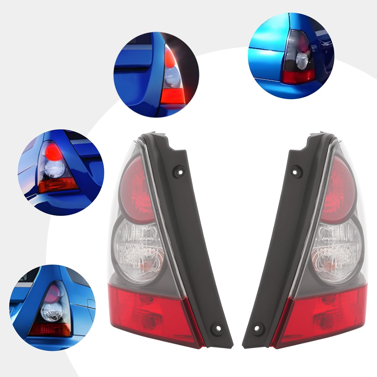 A Pair Tail Lights For Subaru Forester Sports 2008 2.5 X, 2.5 XT Halogen 5 Pins Rear Light Left Driver & Right Passenger Side Replacement Tail Light (Bulb Included)