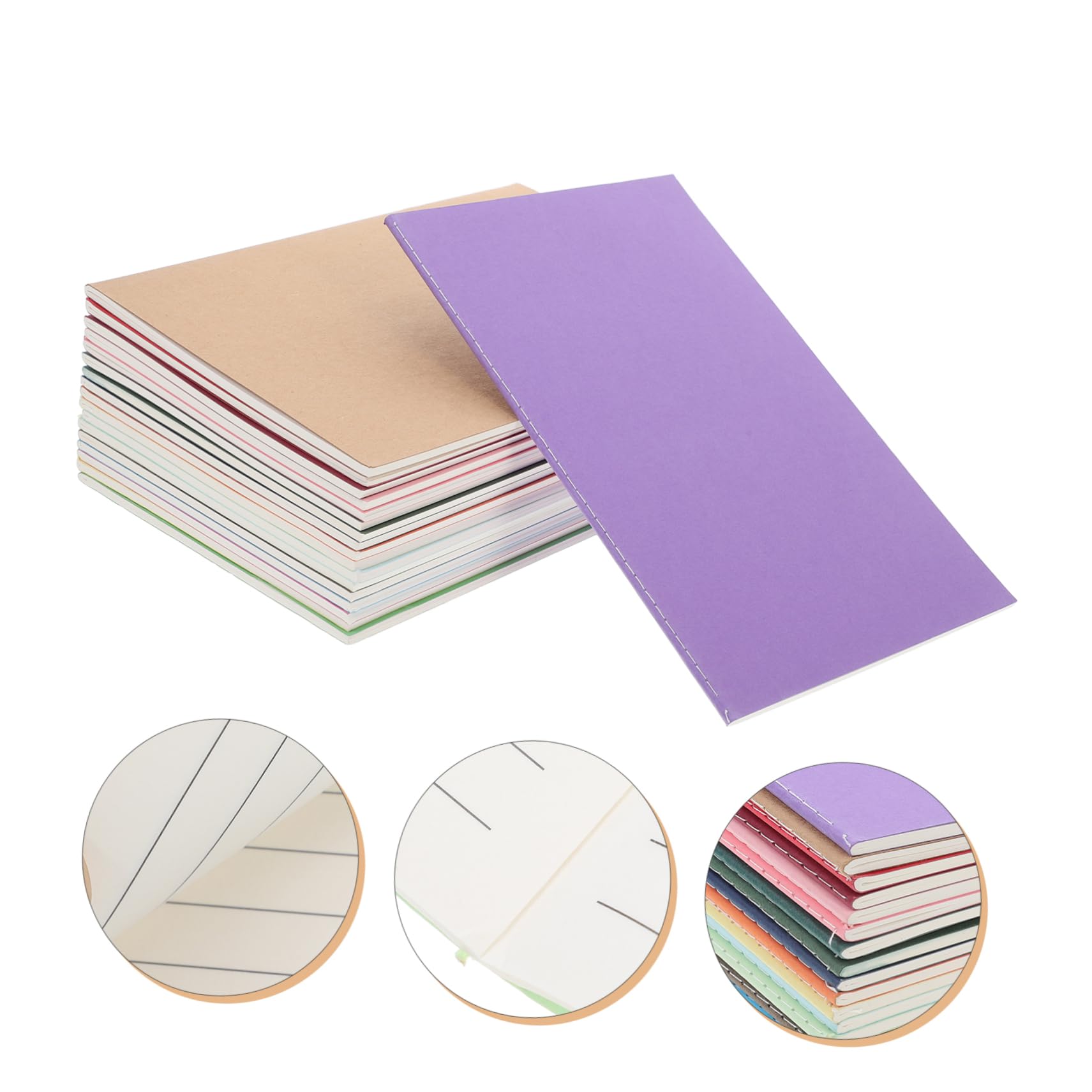 SHINEOFI Lot De 18 Cahiers En Papier Kraft Cahiers D'Écriture De Journal Petits Blocs-Notes Planificateurs Blocs-Notes Vierges Mini- Journal Petits