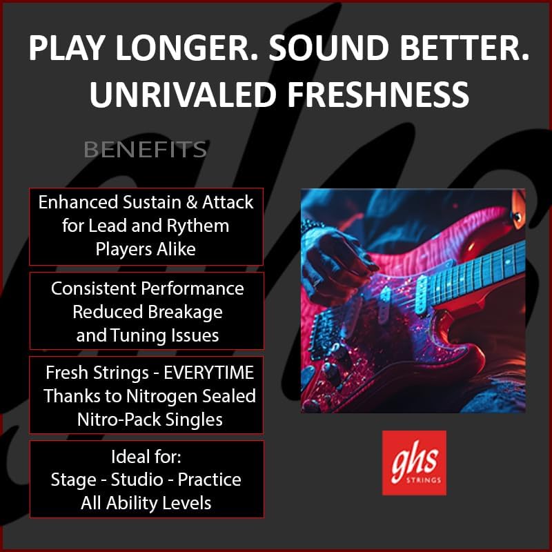 Miniatura 3 de Cuerdas para guitarra clásica 10, blanco negro rojo azul