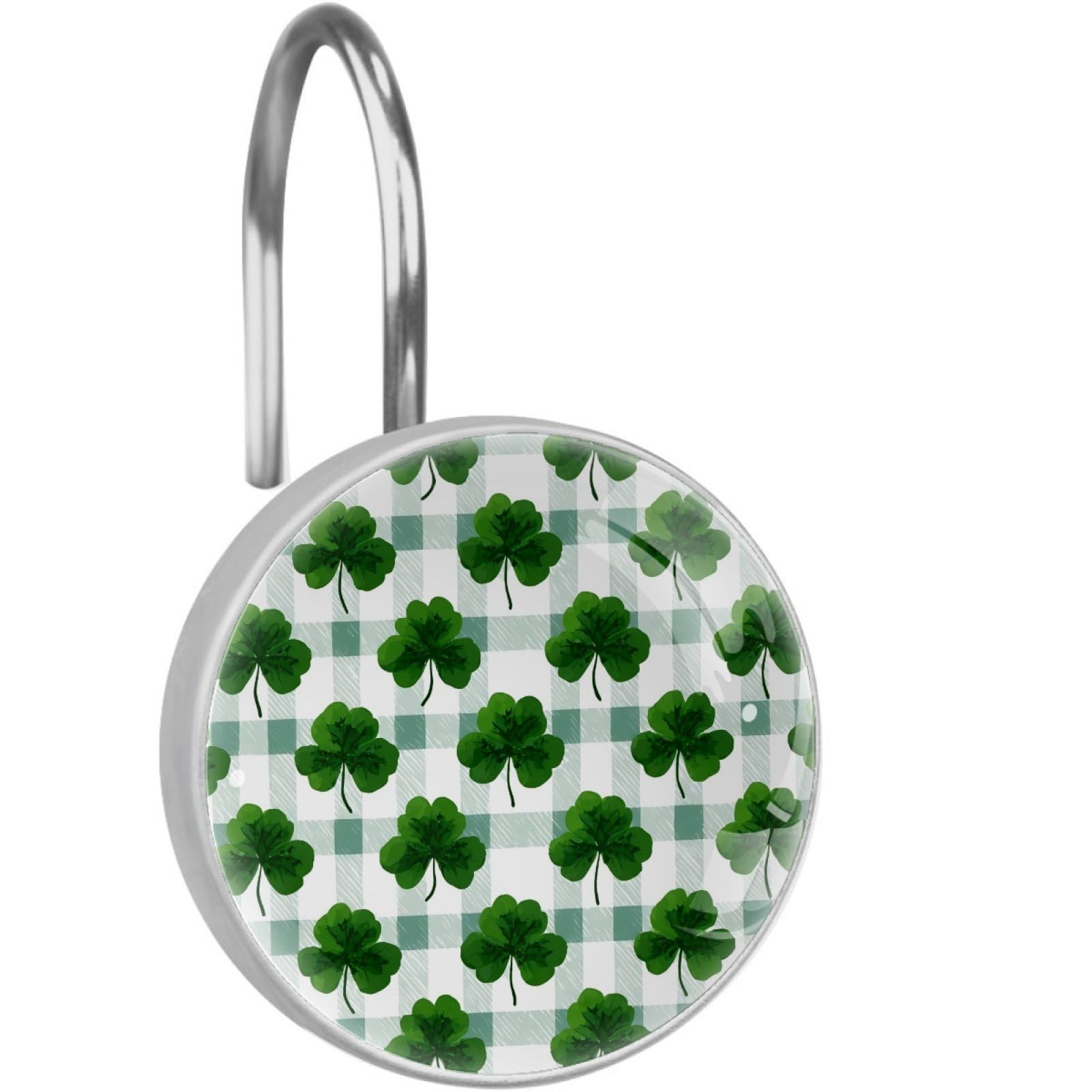 VAPOKF Shower Curtain Hooks, 12PCS Clover Shower Curtain Hook for Bathroom Decors Home Bedroom