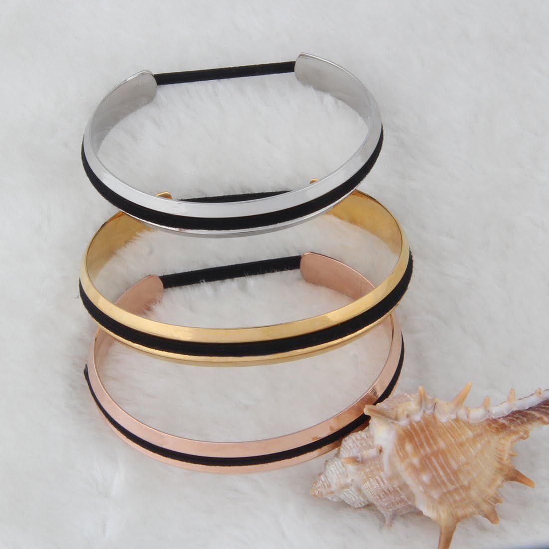 Zuo Bao Steel Bracelet V Groove Cuff Bangle - Image 6