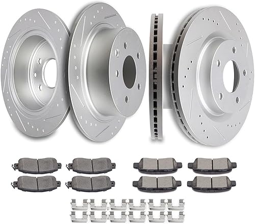 Kit de frenos y rotores, rotores de freno delanteros y traseros SCITOO para Nissan Altima 2013-2017