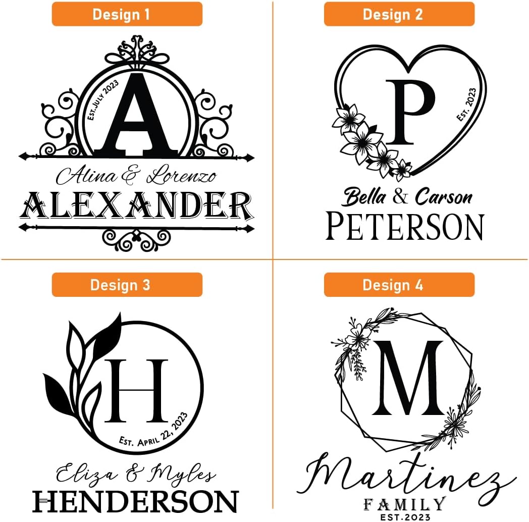 Barika Customized Cutting Boards - Personalized Chopping Blocks With Monogrammed And Initial Designs For Couples, Wedding, Engagement, Newlyweds, Bridal Registry, Christmas