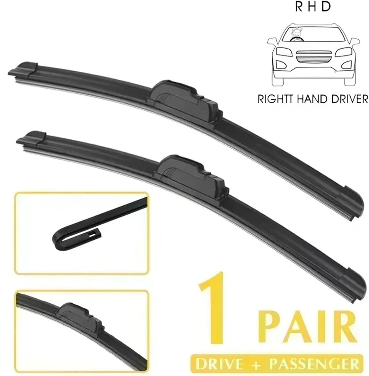 Rain Brush Compatible With Seat, For Leon MK1 1998 1999 2000 2001 2002 2003 2004 21"+19" Car Windshield Wiper Blades, Front Window Wiper Blades(Left Steering)(Right Steering)