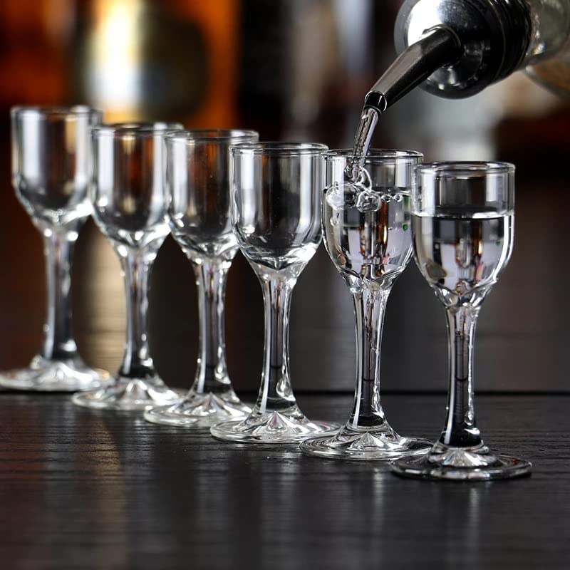 Set de 6 vasos mini soplados a mano 15ml miniatura 4