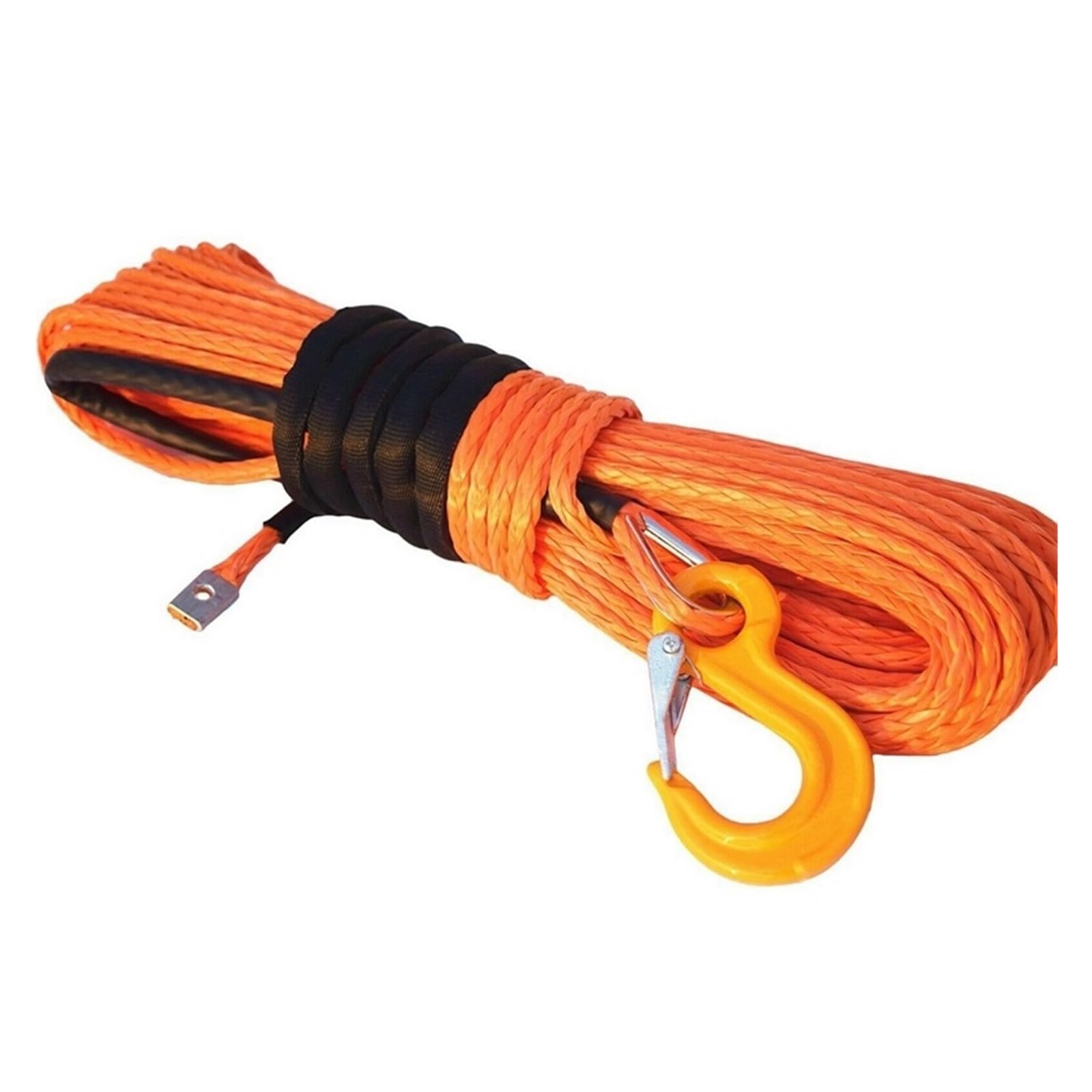 Syntetyczna Lina Do Wciągarki Pomarańczowa 1/4 X 50Ft Kabel ATV UTV SUV Truck Wciągarka Łodzi Solidna I Niezawodna