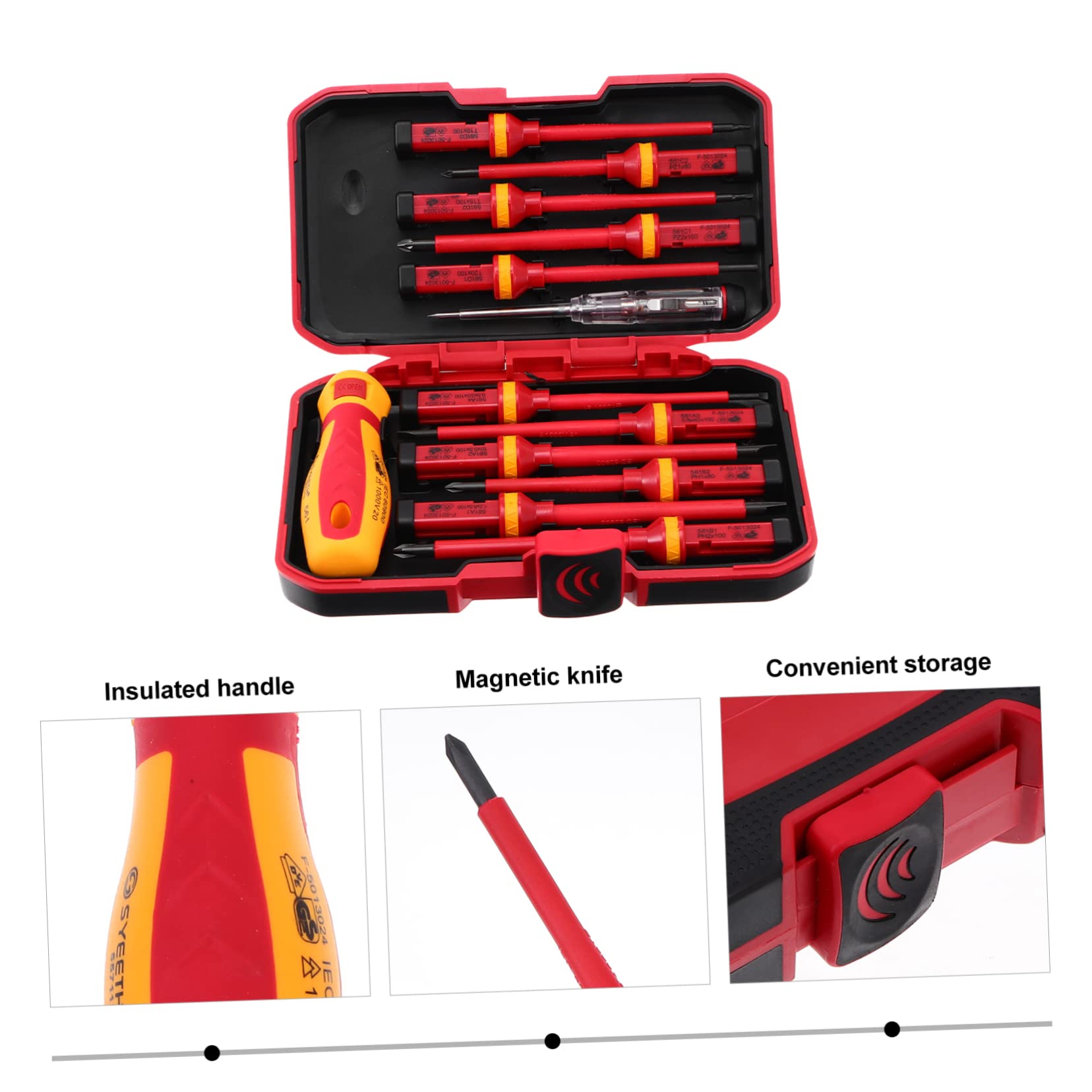 Set Cacciaviti per Riparazione Telefono e Tablet 13 in 1 Rosso | Acciaio Legato V, per Telefono e Tablet Pc, Formato Compatto, Facile da Trasportare