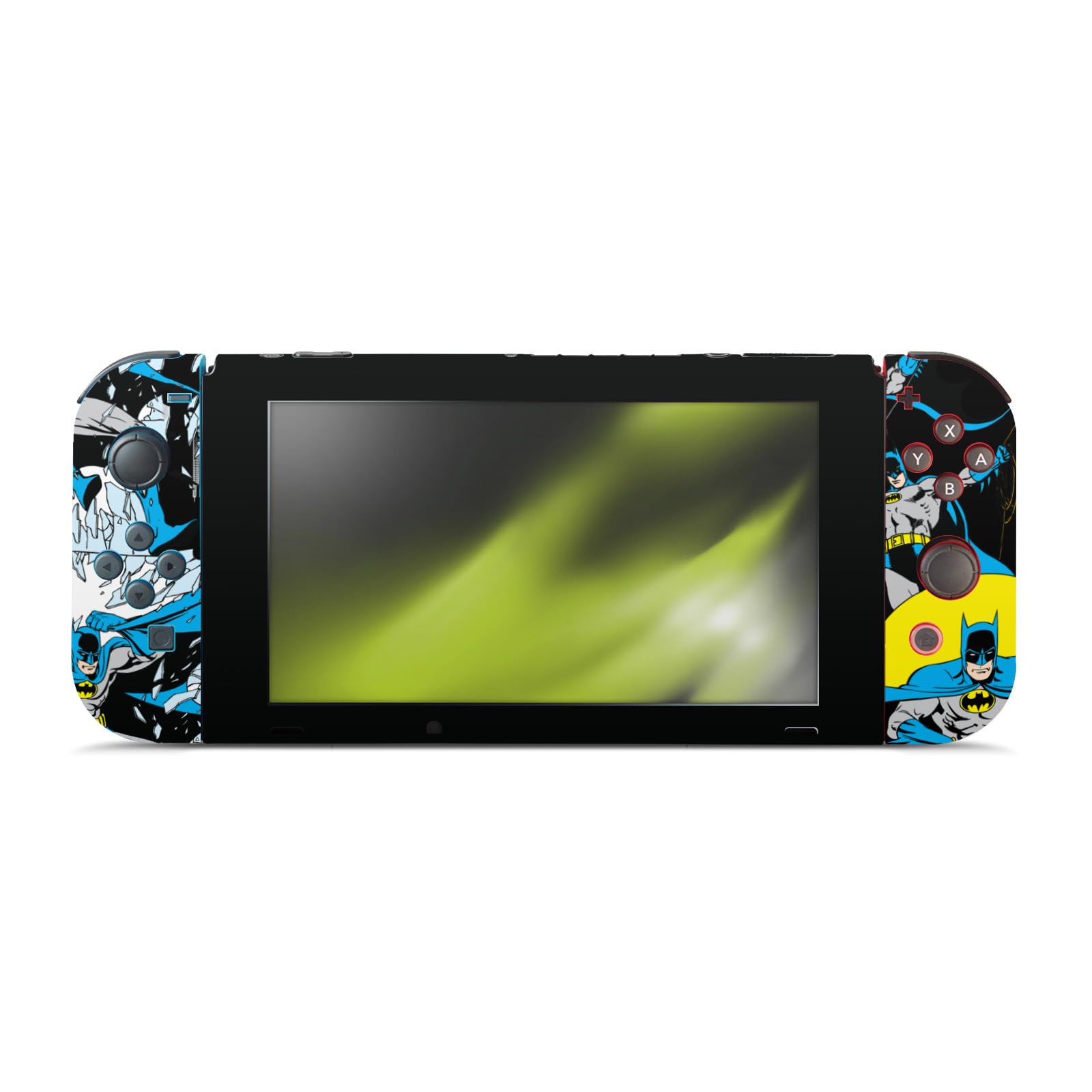 Head Case Designs Sous Licence Officielle Batman DC Comics Classique Logos Et Bandes Dessinées Vinyle Autocollant De Jeu Peau Compatible avec Nintendo Switch Console & Dock & Joy-Con Controller Bundle