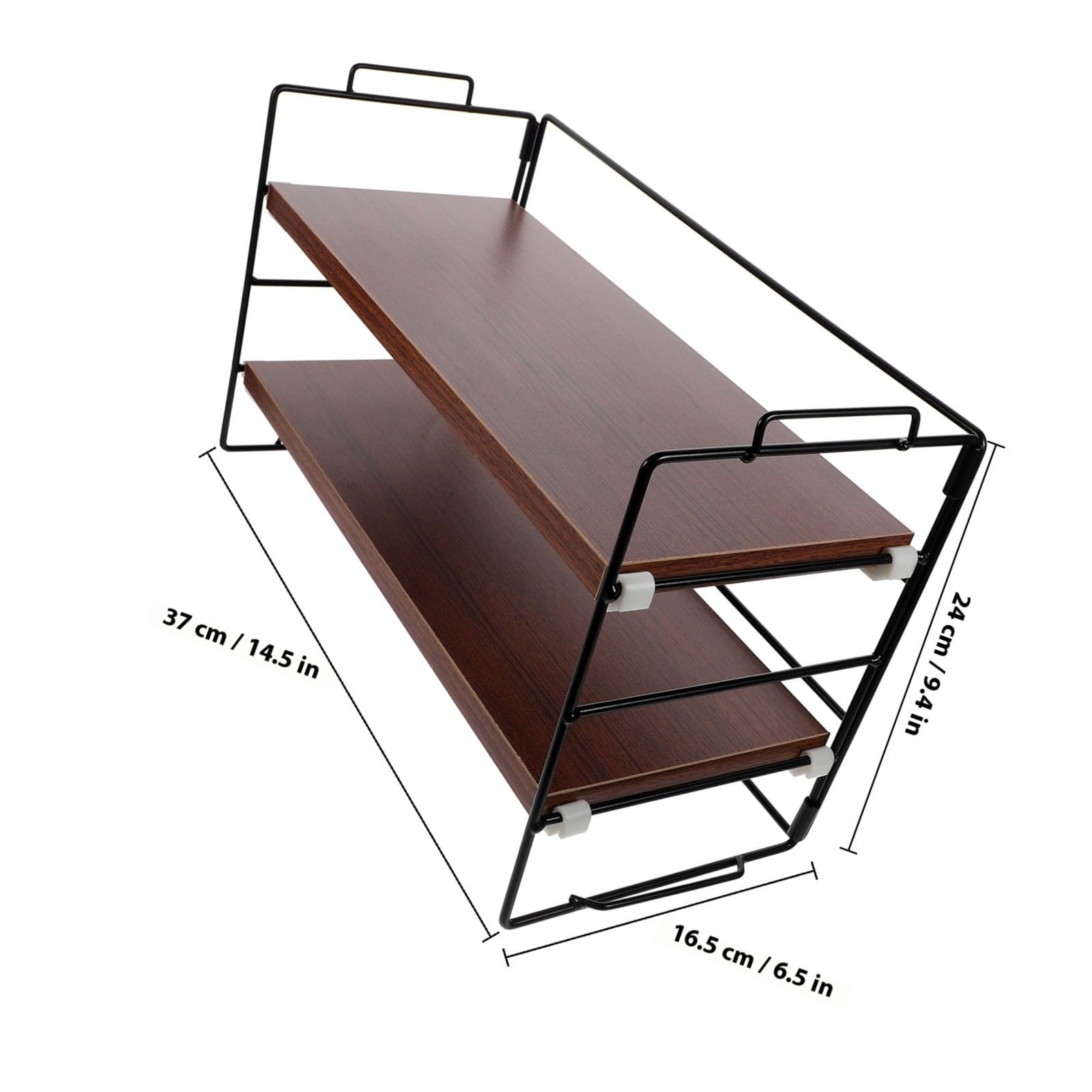 Kosmetik Organizer für Schminktisch, 2-stöckig aus Eisen und Holz