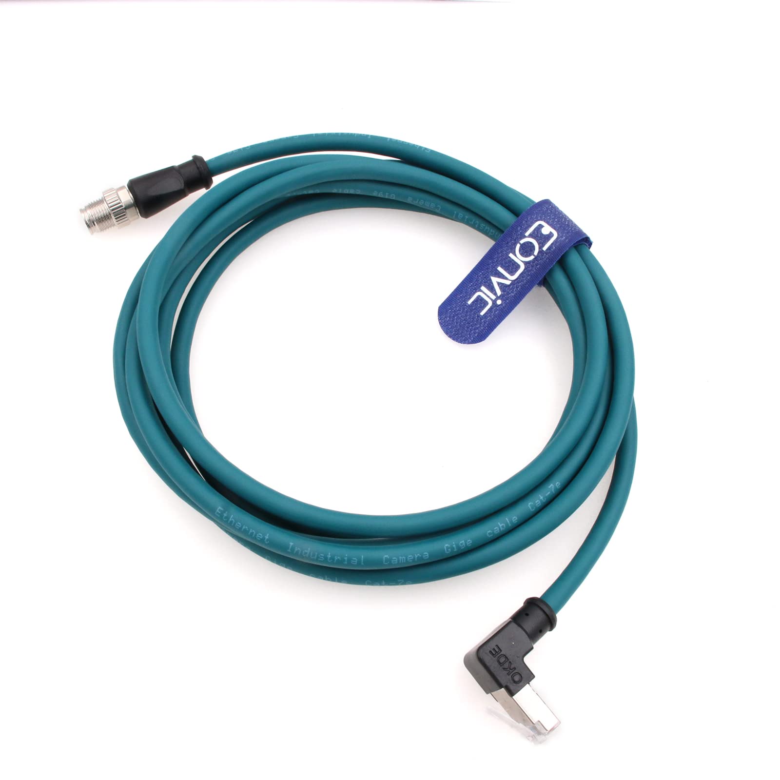 Eonvic Ethernet Shielded Cable M12 X-Type 8 Position to RJ45 Waterproof Industrial Network High Flex Cable for Cognex - Image 4