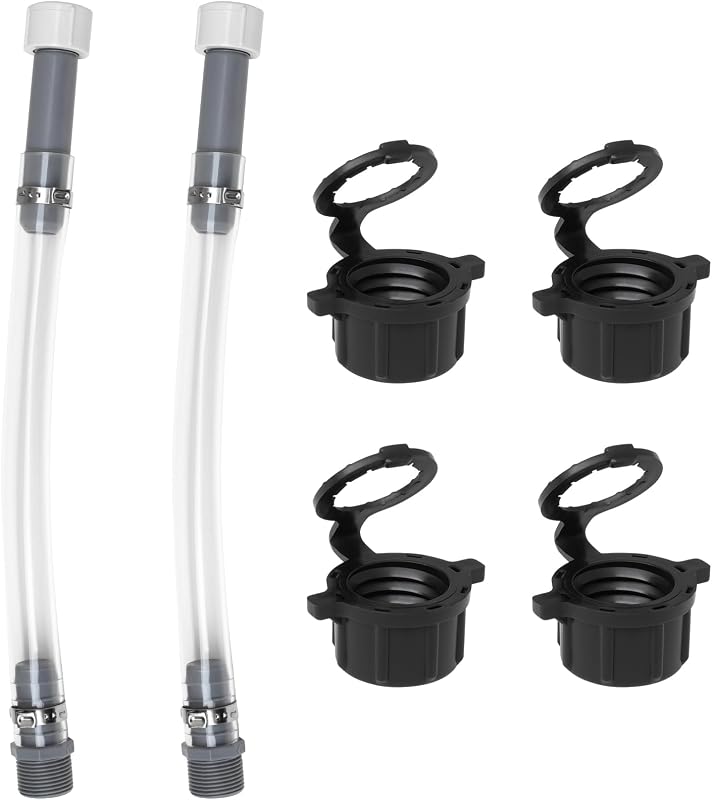 Kit de reposição de mangueiras para galão de combustível mapleza com 4 tampas de ventilação – 2 peças
