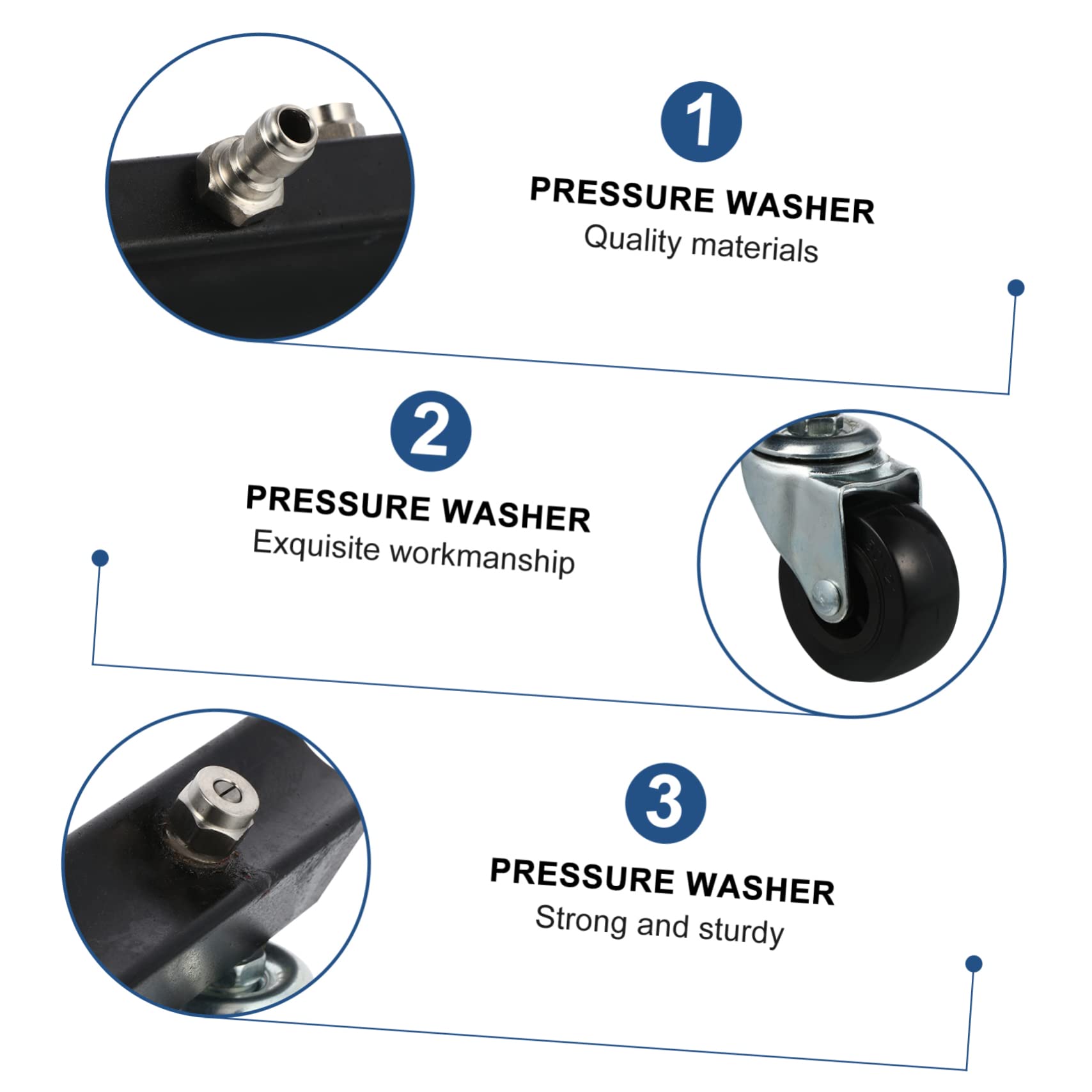 BESTonZON Nettoyeur Haute Pression pour Châssis De Voiture Brosse De Nettoyage avec Rapide De Pouce