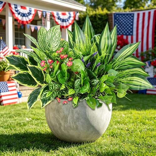Artificial Outdoor Plants 14 Bundles – UV Resistant Faux Greenery with Flowers, Realistic Fake Bushes & Shrubs for Planters, Window Boxes, Porch, Patio, Garden & Indoor Outdoor Dec image 5