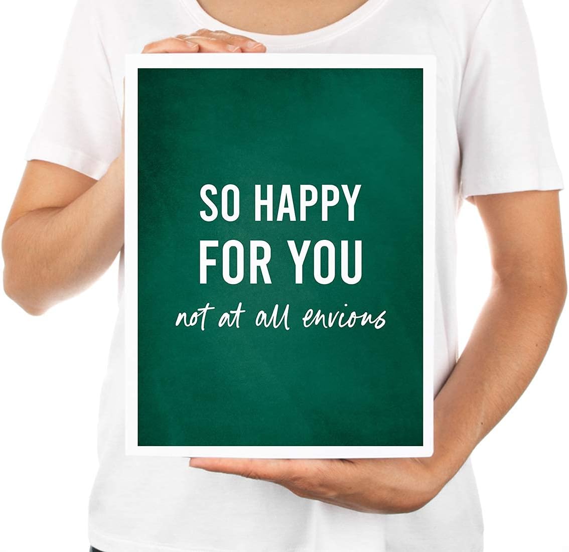 Andaz Press Funny Congratulations Jumbo Card With Envelope, Not At All Envious, Engagement, Pregnancy, Graduation, New Home New Job Retirement Greeting Card for Her Him Men Women 8.5 x 11 inch, 1-Pack