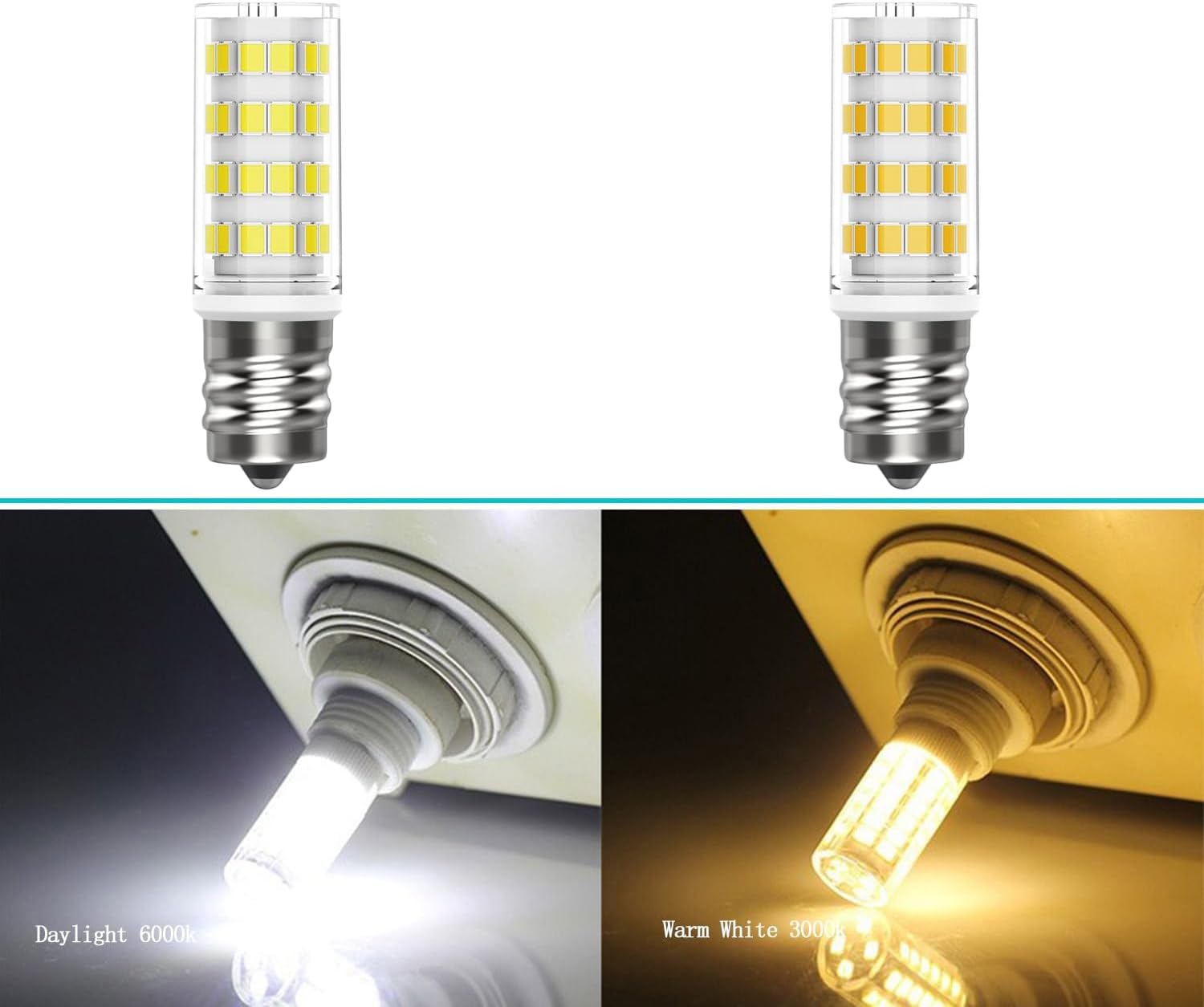 KEI D28A KEL2811 LED Bulb 5304517886 Refrigerator Bulb Replacement for Frigidaire Kenmore Electrolux Refrigerator 5304498578 7297114000 7241552801 KEI D28M KEL 2815 Pack of 2 (Warm White)