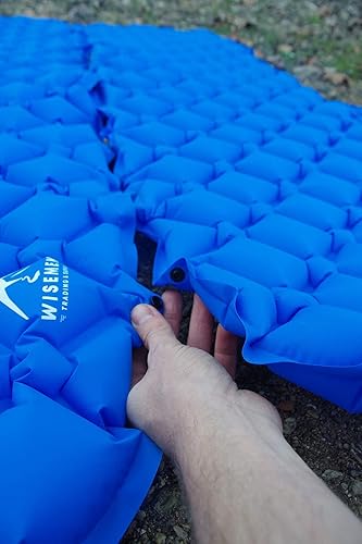 Miniatura 8 de wisemen outdoors - Almohada inflable ultraligera para viajes, camping, mochileros, playa. Compresible (almohadilla para dormir, bolsa de inflado y