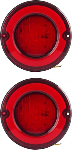 Luces traseras LED grandes redondas vintage para montaje de luces traseras con combinación de luces traseras vintage de 5.000 in DI, adecuadas para