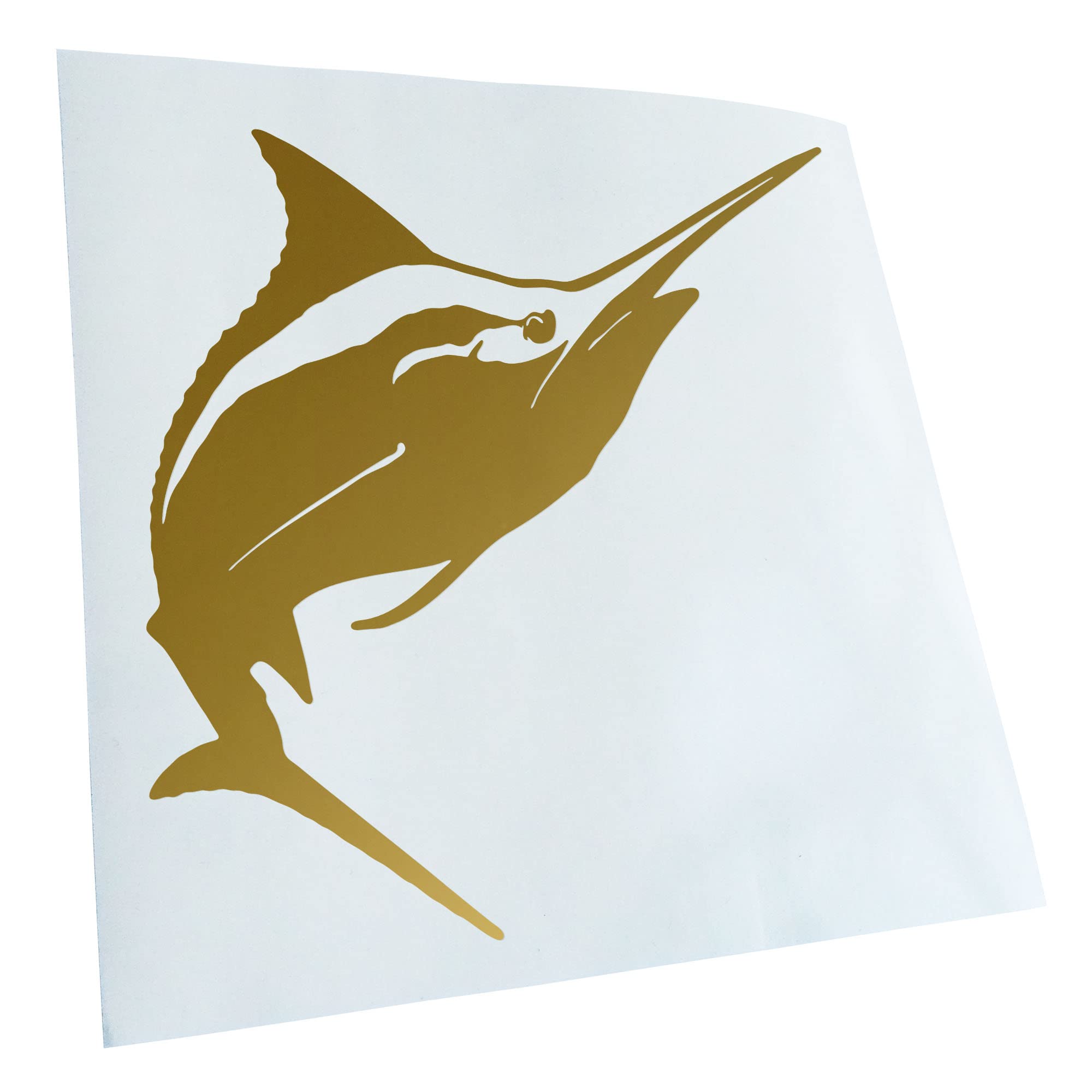 Kiwistar - Car Sticker - Gold - 60 x 60 cm Swordfish - Rear Window Car Sticker Weatherproof for Car Truck Moped Truck - Sticker Exterior Self-Adhesive Tuning Accessories for Window Vehicle