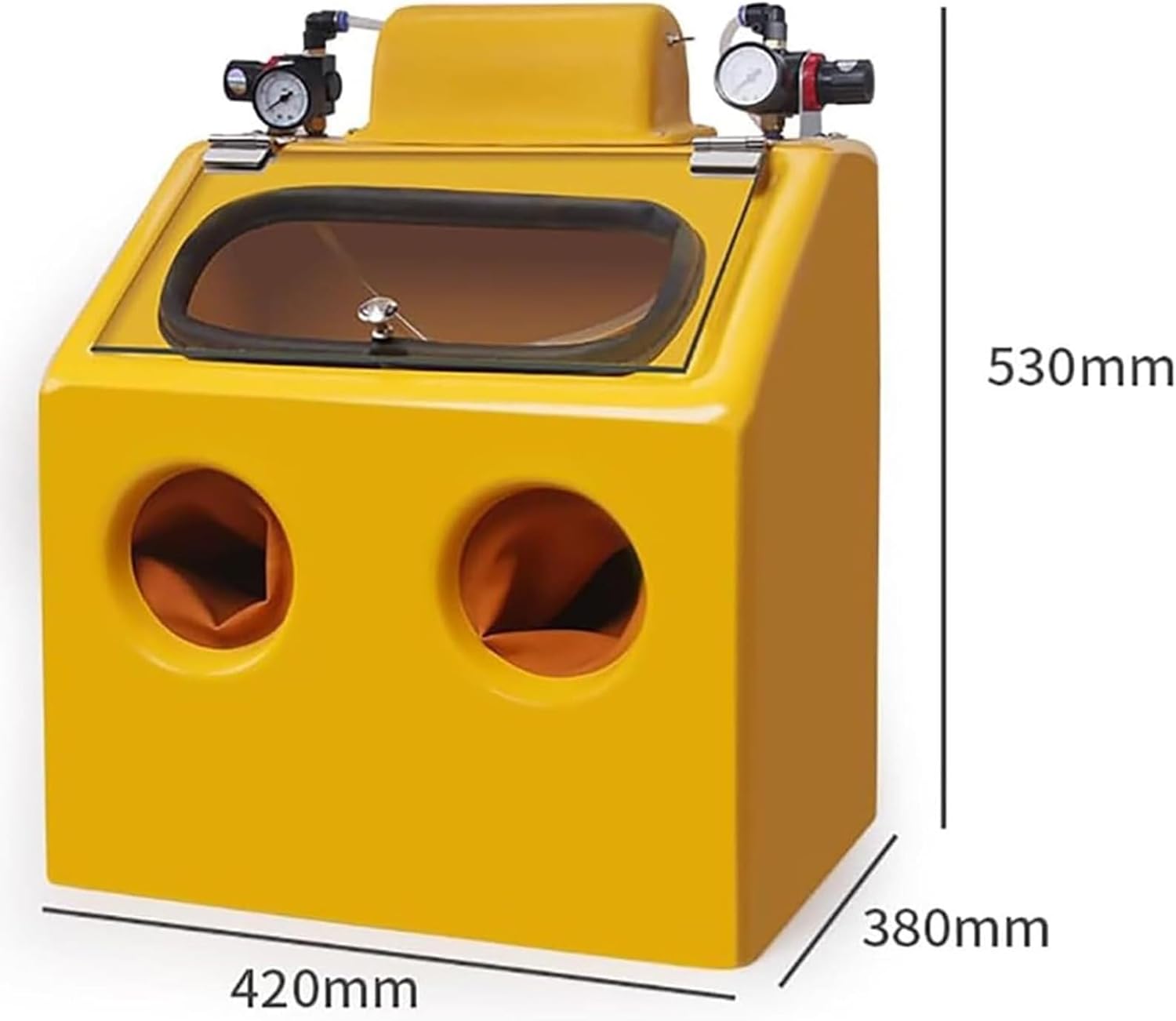 Portable Sand Blaster Cabinet,Heavy Duty Sand Blasters,Bench Top Air Sandblasting Cabinet with Foot Switch,Double Air Pressure Valve,for Sand Blasting