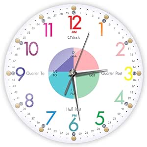 OTKU 12 inch Wandklok Chinese Kalligrafie Oude China Cijfers Gedrukt Wandklok Aziatische Home Decor Horloge Minimalistische Wall Art Klok Housewarming Gift Voor Thuis Muur Decor