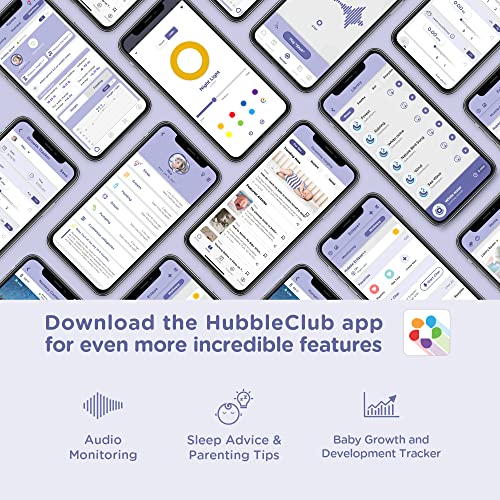 Hubble Eclipse+ Portable Soother, Kids & Baby Audio Monitor, 7-Color Night Light & Speaker, Push To Talk Connect, Digital Clock, Baby White Noise Machine, Sleep Trainer With Wi-Fi Connectivity #TOP4