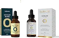 Serum Olhos + Ácido Hialurônico + Ativos com Efeito Lifting - 99% Ingredientes Naturais - Reduze rugas + atenua olheiras + Melhora a elasticidade – Textura ideal pre-maquiagem -15 ml