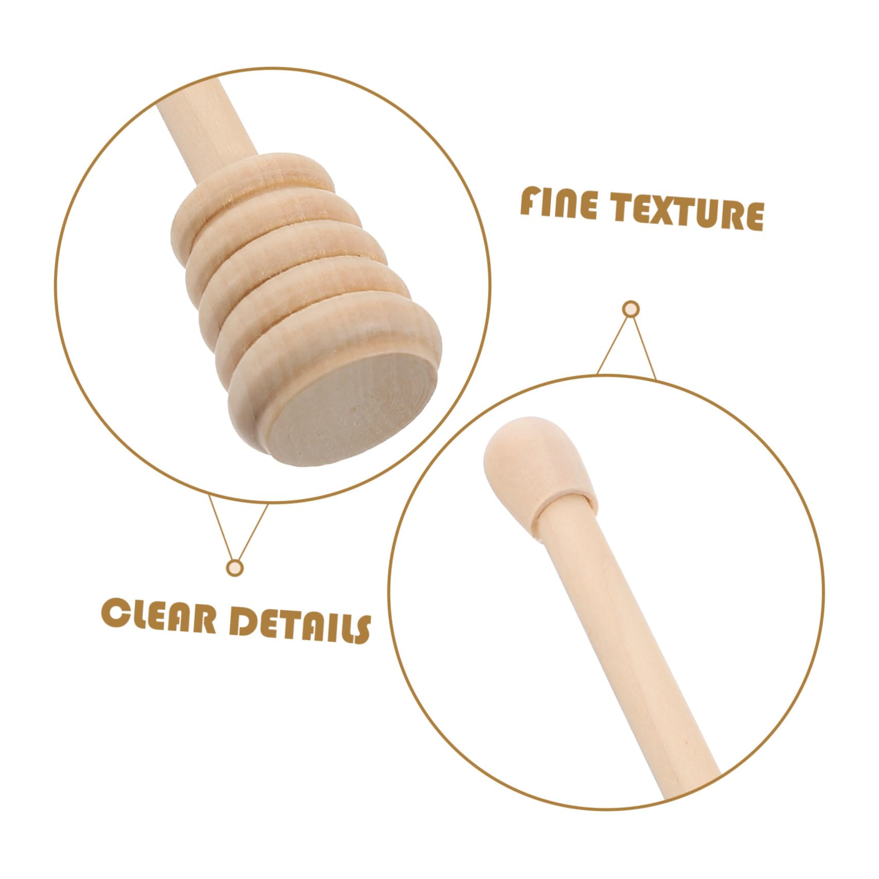 OFFSCH 12pcs Stirring Rod Honey Stir Stick Honey Server Honey Drizzle Mini Honeycomb Stick Honey Ladle Honey Mixing Sticks Tirrer Honey Spoon Honey Spreader Honey Dropper Wooden re-usable
