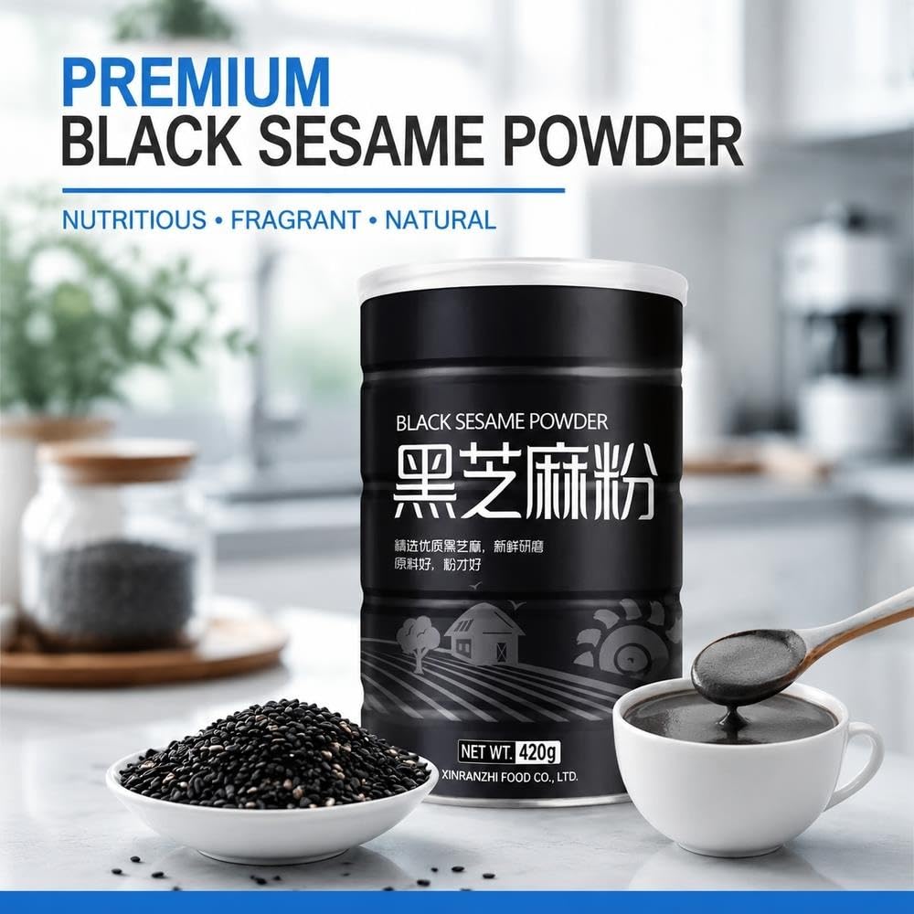 Polvere Di Sesamo Nero 420g Pasta Macinata Fine