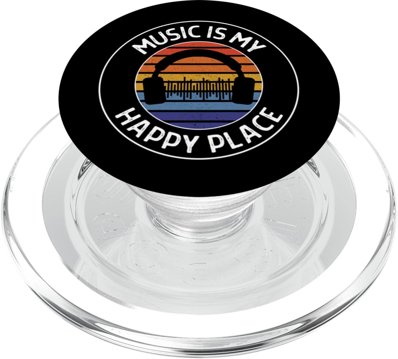 Music is My Happy Place - Headphone Music Teacher Musician PopSockets MagSafe PopGrip for iPhone