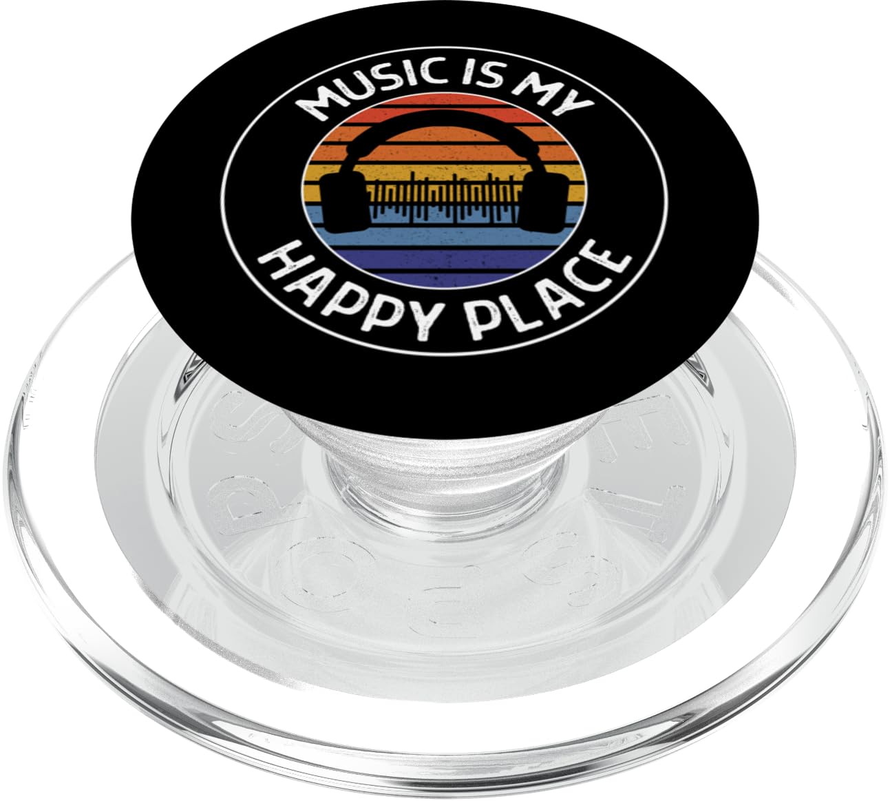 Music is My Happy Place - Headphone Music Teacher Musician PopSockets MagSafe PopGrip for iPhone