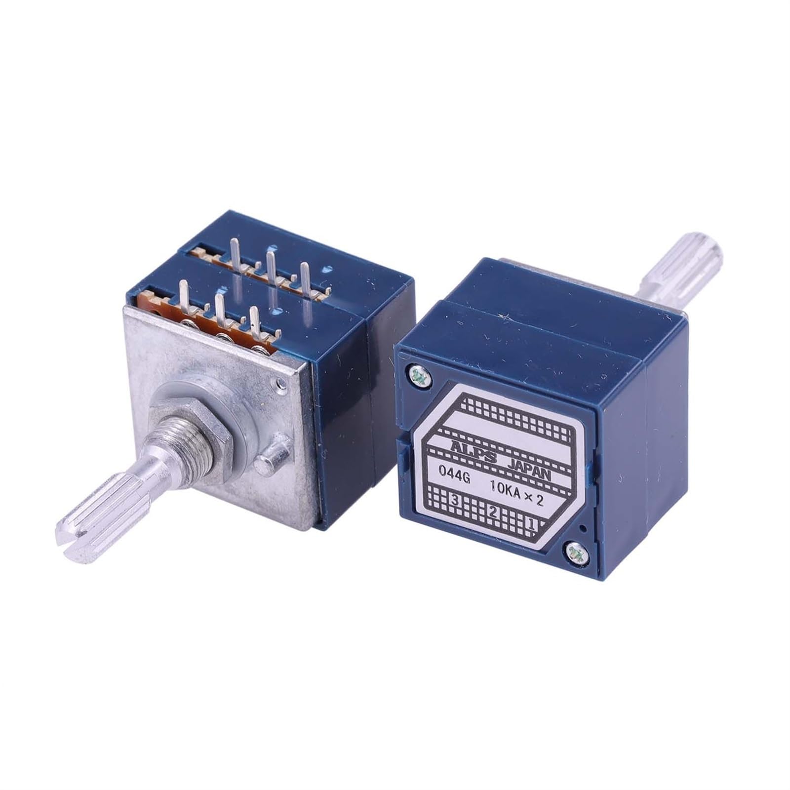ALPS RK27 10KA 20KA 50KA 100KA 250KA atténuateur de potentiomètre de Volume stéréo 6mm arbre moleté ± 20% for ampli Audio Hifi CD (Size : 10K Ohm)