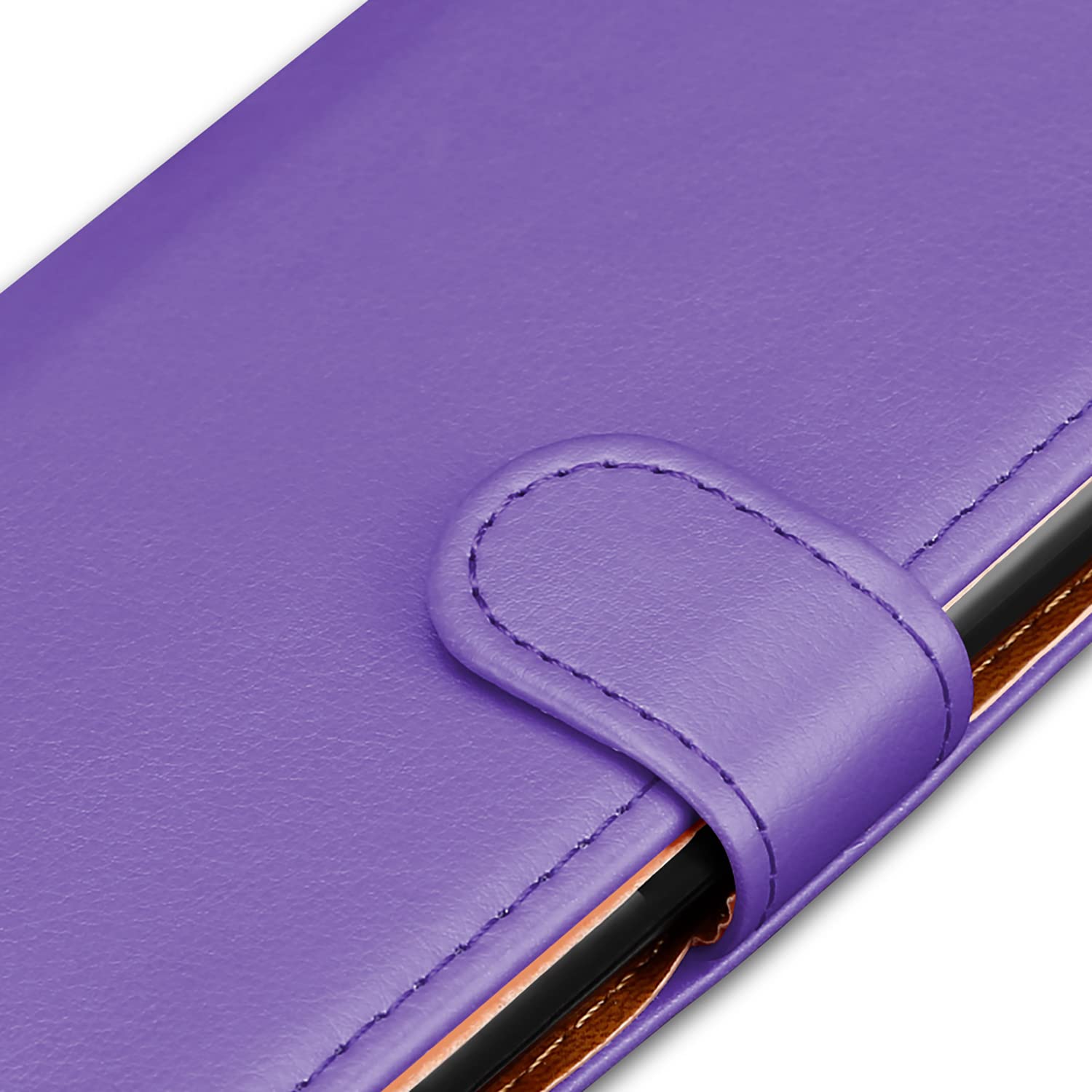 iCatchy for Xiaomi Redmi A1 Case Leather Wallet Book Flip Folio cover with Card Slots and Kickstand View for Xiaomi Redmi A1 Phone (Lilac) - Image 4