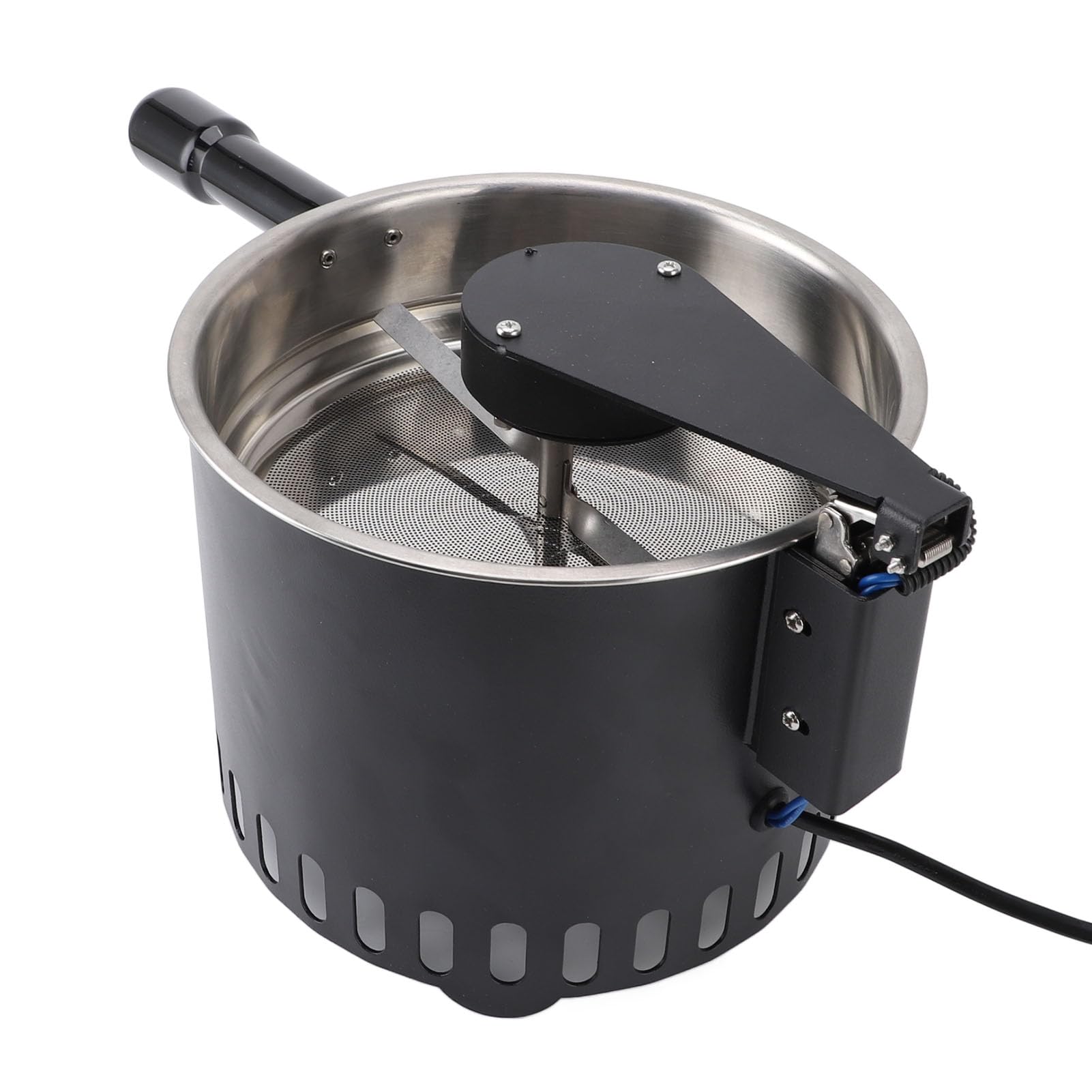 Coffee Bean Cooler, Electric Rotating Cooling Plate with Stainless Steel Filter and High Suction Fan for Home Roasting, 110 220V EU Plug