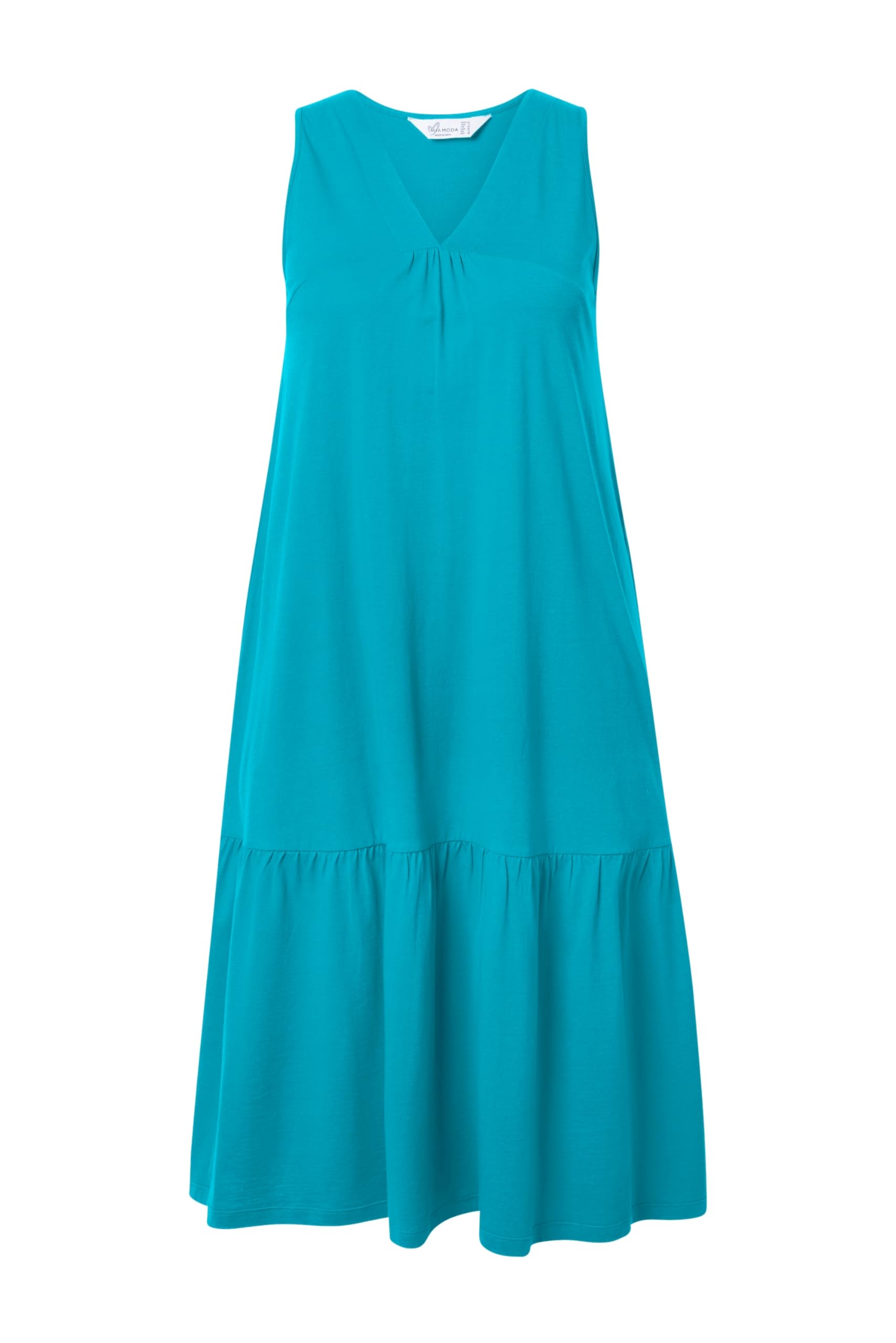 MIAMODA Damen große Größen Übergrößen Plus Size Midikleid, A-Linie, Cupromix-Jersey, Saumvolant 841755