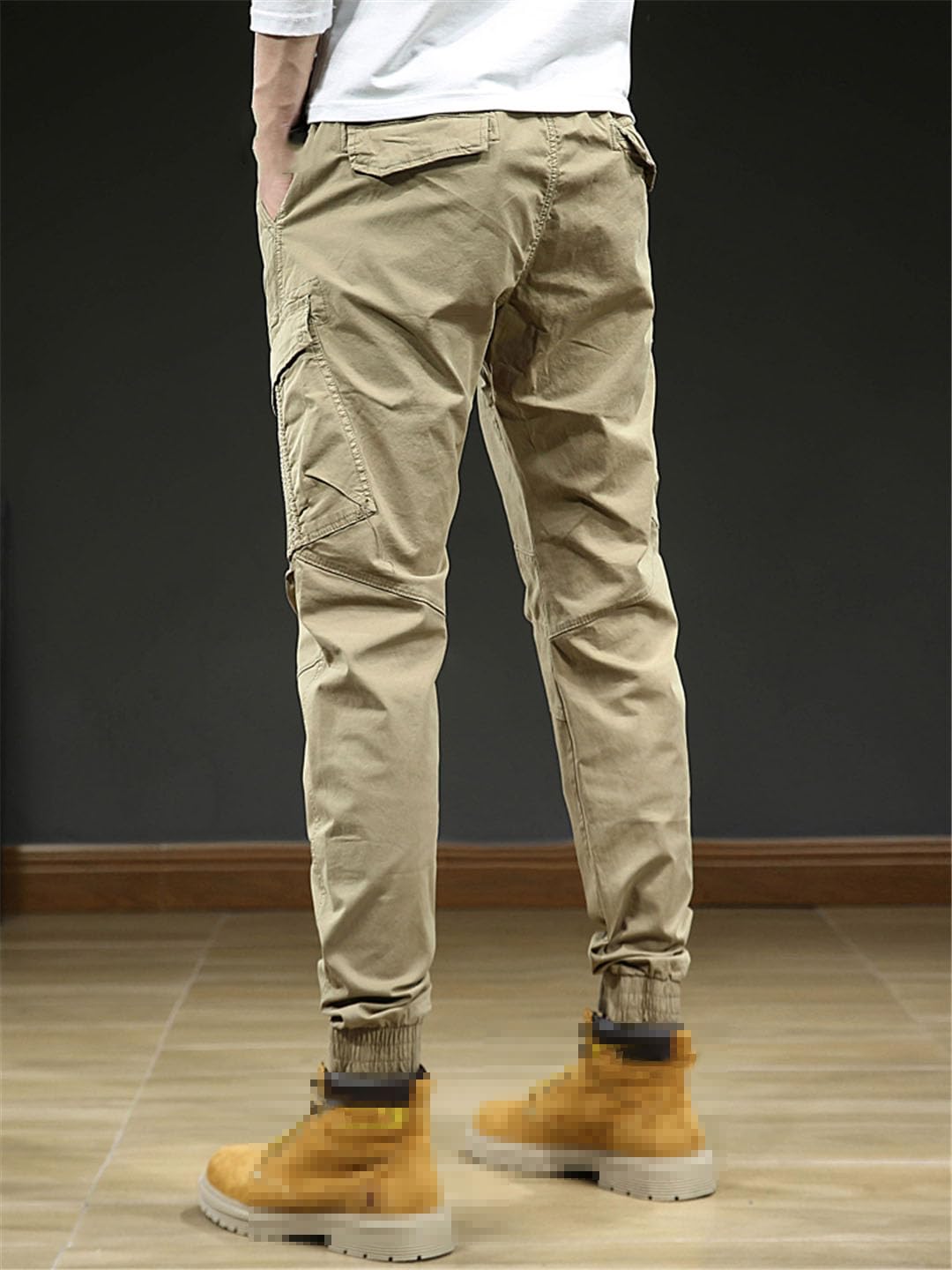 Vogrtcc Pantaloni Cargo Multitasche da Uomo Pantaloni da Jogging Casual Slim Fit in Cotone Elasticizzato