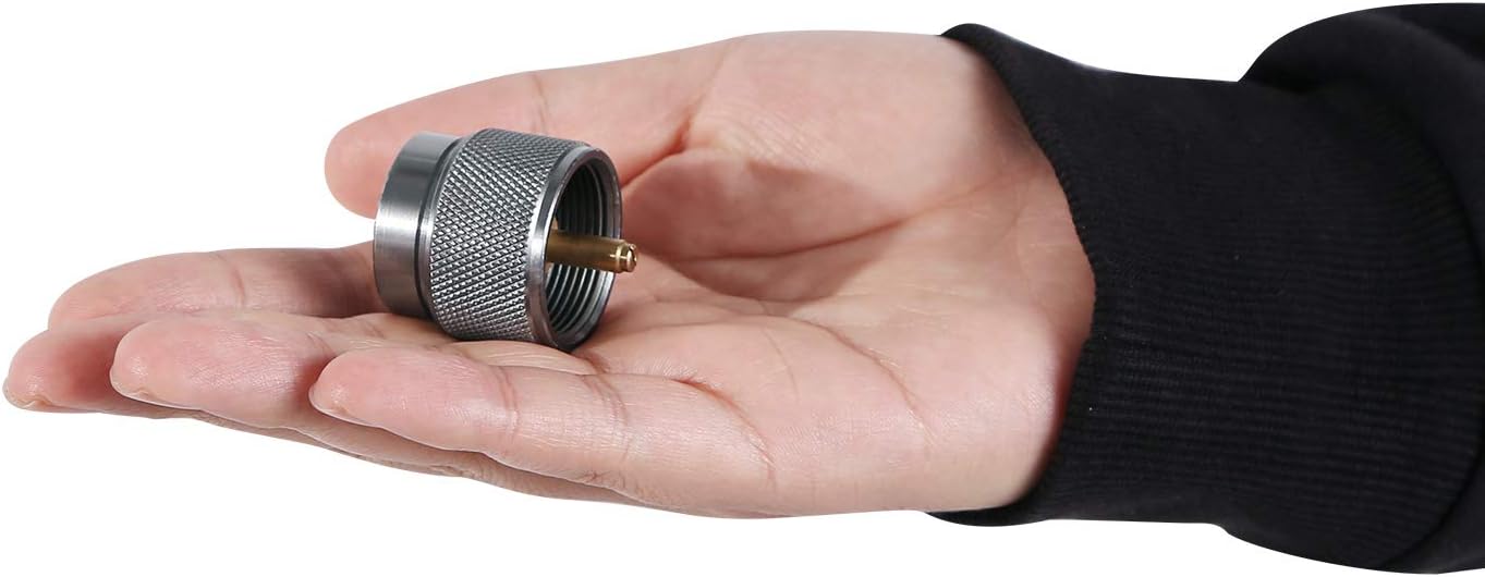 REDCAMP small propane stove adapter, Input: 16oz./1lb. Small Propane Canister Tank, Output: EN417 Lindal Valve